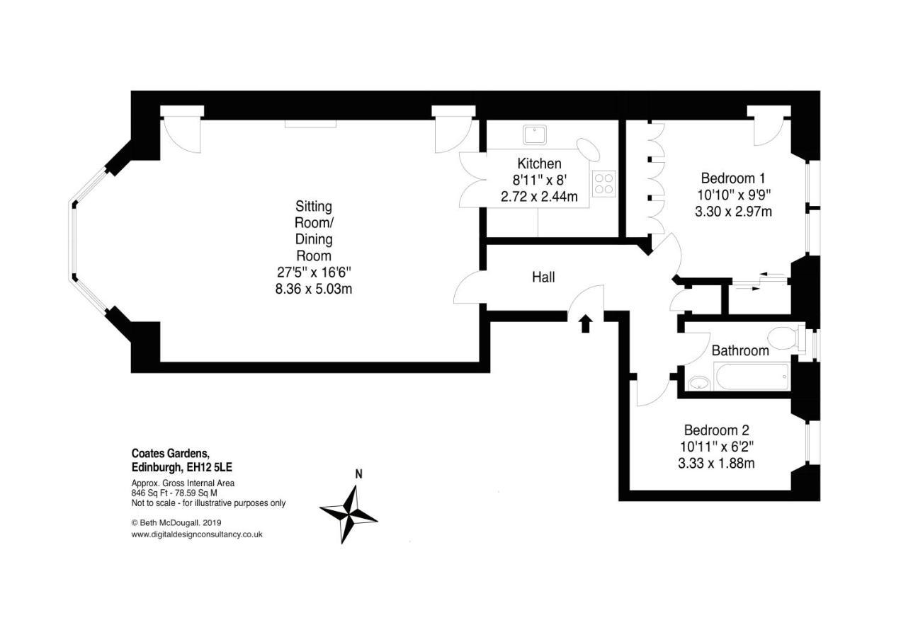 The Coates Gardens Residence Эдинбург Экстерьер фото